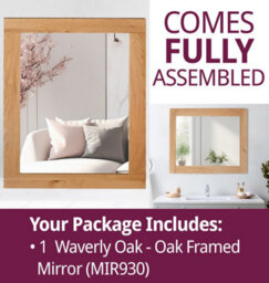 Hallowood Furniture Waverly Oak - Oak Framed Mirror (Mir930) - thumbnail 7