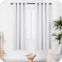 Deconovo Foil Printed Room Darkening Curtains Thermal Insulated Curtains Bedroom Curtains 66 X 72 Inch Silver Grey 2 Panels - thumbnail 2