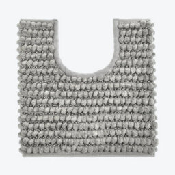 Allure Bath Fashions Sparkle Bobble Non Slip Pedestal Toilet Mat - Dove Grey - thumbnail 1