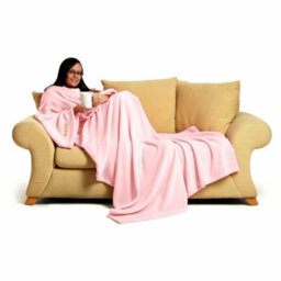 Pink Quartz Snug Rug Deluxe Blanket With Sleeves Luxury Cosy Super Soft Coral Fleece Fabric Long Oversized Pouch Pocket Adults - thumbnail 3
