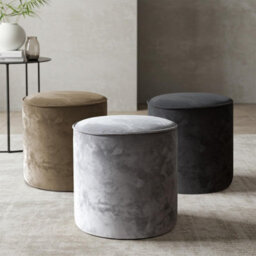 istyle mode Round Shape Velvet Bean Bag Pouffe Foot Rest - 40Cm Black - thumbnail 7