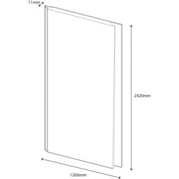 Splashwall Elite Mpc Tongue & Groove Bathroom & Wet Room Panel (H)2420mm (W)1200mm - Matt Marmo Linea - thumbnail 3