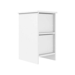 White 2 Drawers Bedside Table Cabinet Sofa Side Lamp Table Nightstand Shelf Storage - thumbnail 4