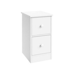 White 2 Drawers Bedside Table Cabinet Sofa Side Lamp Table Nightstand Shelf Storage - thumbnail 3