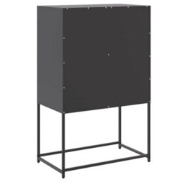 Berkfield Highboard Black 68.5X38.5X107 Cm Steel - thumbnail 8