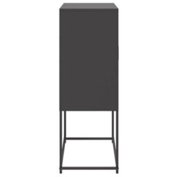 Berkfield Highboard Black 68.5X38.5X107 Cm Steel - thumbnail 7