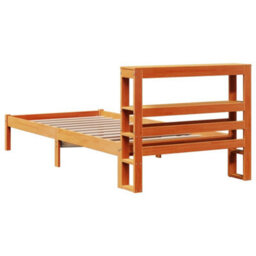 Berkfield Bed Frame With Headboard Without Mattress Wax Brown 100X200 Cm - thumbnail 6