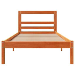 Berkfield Bed Frame With Headboard Without Mattress Wax Brown 100X200 Cm - thumbnail 4