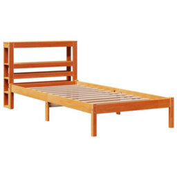 Berkfield Bed Frame With Headboard Without Mattress Wax Brown 100X200 Cm - thumbnail 3