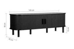 Black Axel Fluted Tv Unit Birlea - thumbnail 8