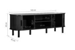 Black Axel Fluted Tv Unit Birlea - thumbnail 9