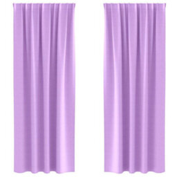Berkfield Modern Curtains With Curtains 2 Pcs Purple 245 X 140 Cm Polyester