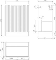Aveli Provence Walnut Back To Wall Toilet & Vanity Unit With Basin 1100mm - thumbnail 4