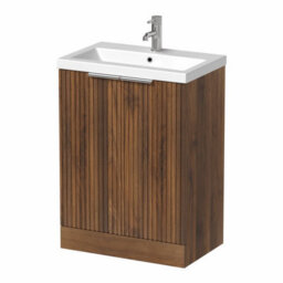 Aveli Provence Walnut Back To Wall Toilet & Vanity Unit With Basin 1100mm - thumbnail 3