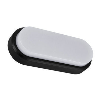 CGC Lighting Sonny - Cgc Black Opal Oval Outdoor Wall Light Bulkhead 18W - image 1