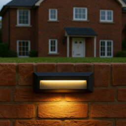 CGC Lighting Cgc Dark Grey Slim Wall Brick Light Surface Mount Eyelid Led Natural White Colour Weatherproof Polycarbonate Corrosion Proof - thumbnail 7