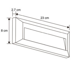 CGC Lighting Cgc Dark Grey Slim Wall Brick Light Surface Mount Eyelid Led Natural White Colour Weatherproof Polycarbonate Corrosion Proof - thumbnail 5