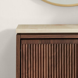 Furniturebox Uk Penrose 3 Door Walnut & Cream Marble Effect Shoe Storage Cabinet - thumbnail 9