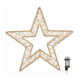 Samuel Alexander 70Cm Gold Light Up Christmas Star With 300 Warm White Leds & Timer - thumbnail 8