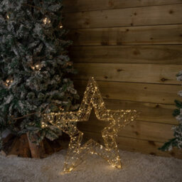 Samuel Alexander 70Cm Gold Light Up Christmas Star With 300 Warm White Leds & Timer - thumbnail 5
