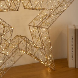 Samuel Alexander 70Cm Gold Light Up Christmas Star With 300 Warm White Leds & Timer - thumbnail 7