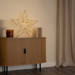 Samuel Alexander 70Cm Gold Light Up Christmas Star With 300 Warm White Leds & Timer - thumbnail 2