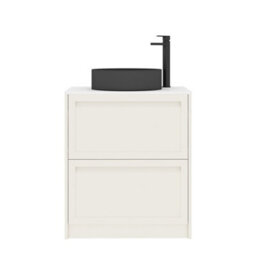 Royal Bathrooms Royal Bathroom Elmore 700mm Classic White Freestanding Bathroom Vanity Unit 2 Drawer Plain White Worktop With Art Round Basin - thumbnail 7