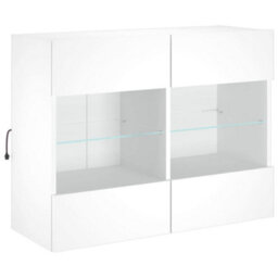 Berkfield Durable Tv Wall Cabinet With Led Lights White 78.5X30X60.5 Cm - thumbnail 3