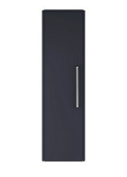 Balterley Contemporary Bathroom Wall Hung Single Soft Close Door Tall Storage Unit With 2 Shelves, Indigo Blue, 1200 X 350 X 250mm - thumbnail 1