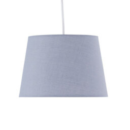 First Choice Lighting Grey Cotton 23Cm Tapered Cylinder Pendant Or Lamp Shade - thumbnail 2