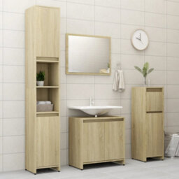Berkfield Bathroom Cabinet Sonoma Oak 60X33X61 Cm Engineered Wood - thumbnail 9