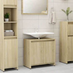 Berkfield Bathroom Cabinet Sonoma Oak 60X33X61 Cm Engineered Wood - thumbnail 1