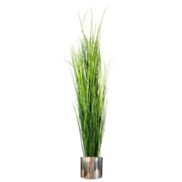 Leaf Metal Planter Plant Pot With Polished Silver Finish 20 X 18Cm Botanik - thumbnail 5