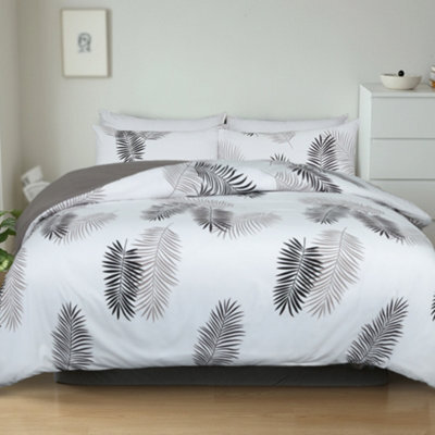 Aspire Homeware Printed Microfiber Duvet Cover Set, Palm Leaf Reversible, Double, (L)200Cm X (W)200Cm - image 1
