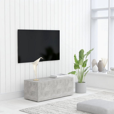 Berkfield Tv Cabinet Concrete Grey 80X34X30 Cm Engineered Wood - image 1