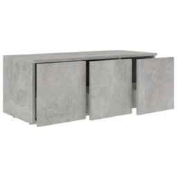Berkfield Tv Cabinet Concrete Grey 80X34X30 Cm Engineered Wood - thumbnail 5
