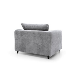 Abakus Direct Harriet Crushed Chenille Armchair Chair In Light Grey - thumbnail 4