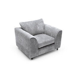 Abakus Direct Harriet Crushed Chenille Armchair Chair In Light Grey - thumbnail 5
