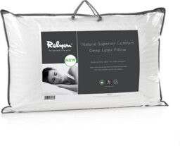 Relyon Superior Comfort 100% Natural Latex Pillow 100% Cotton Removable Cover (Deep) - thumbnail 1
