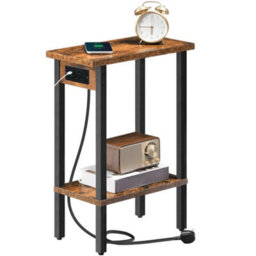 40X20X57.5Cm Charging Station Nightstand Bedside End Table - thumbnail 4