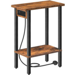 40X20X57.5Cm Charging Station Nightstand Bedside End Table - thumbnail 3