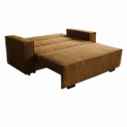 Sofa Bed With Sleeping Function Viva Star Iv Mustard Poso Fabric Storage Compartment Living Room Modern Style - thumbnail 3