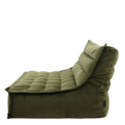 icon Kota Velvet Xl Bean Bag Sofa Olive Green Bean Bag Chair - thumbnail 5
