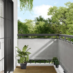Berkfield Balcony Screen Light Grey 75X300 Cm 100% Polyester Oxford - thumbnail 1