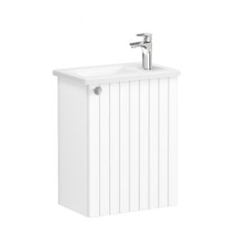 Vitra Harlow Ridge Matt White Wall-Mounted Cloakroom Vanity Unit & Basin Set (W)455mm (H)575mm - thumbnail 4
