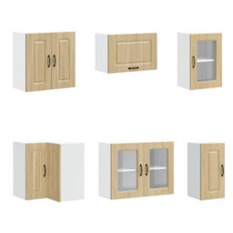 Berkfield 11 Piece Kitchen Cabinet Set Kalmar Sonoma Oak Engineered Wood - thumbnail 5