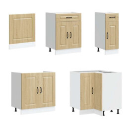 Berkfield 11 Piece Kitchen Cabinet Set Kalmar Sonoma Oak Engineered Wood - thumbnail 4