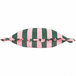 furn. Furn Palm Royale Stripe Ruffle Printed Outdoor Cushion, Pink/green, 50 X 50Cm - thumbnail 2