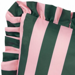 furn. Furn Palm Royale Stripe Ruffle Printed Outdoor Cushion, Pink/green, 50 X 50Cm - thumbnail 4