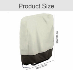 Folding Garden Chair Cover - Oxford Tarpaulin For Hanging Relaxing Chair, Windproof, Dustproof, Beige And Brown - thumbnail 2